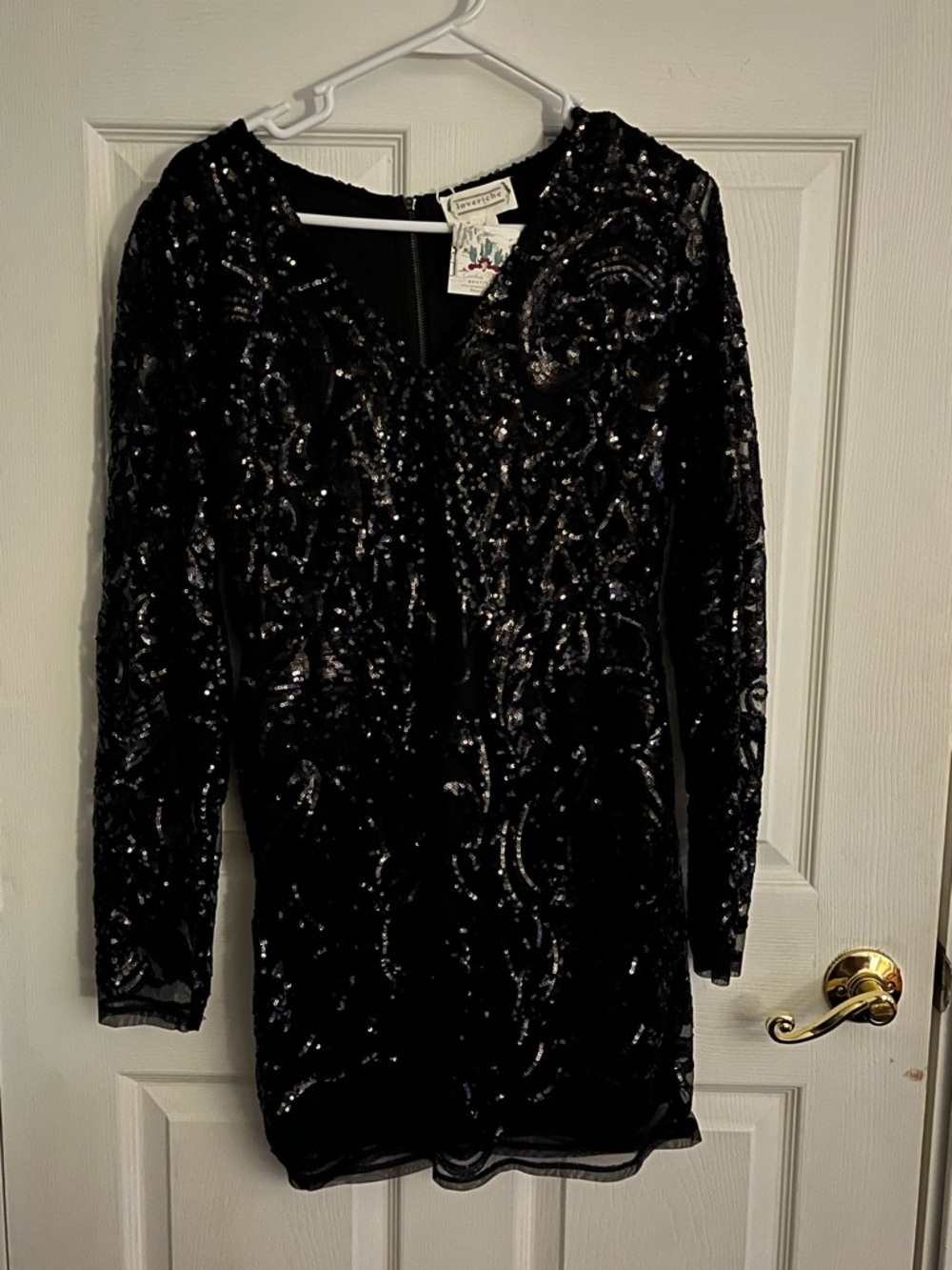 Black Sequin Party Dress